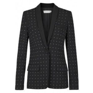 Share A.L.C. James Stud- Embellished Crepe Blazer Black 4 NWT